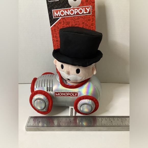 Monopoly 8” Mr. Money In A Silver Car  ~ Squeaky/Crinkle Dog Toy - Picture 7 of 7